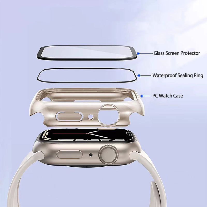 Apple Watch All-Round Clear PC Case with Glass Screen Protector 41mm