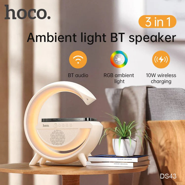 hoco. Smart Ambient Light Bluetooth Speaker Wireless Charger DS43