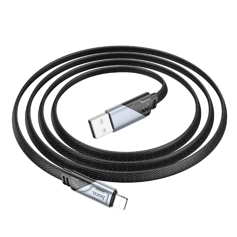 hoco Braided Lighting to USB-A 2.4A Charging Data Cable 1.2m U119