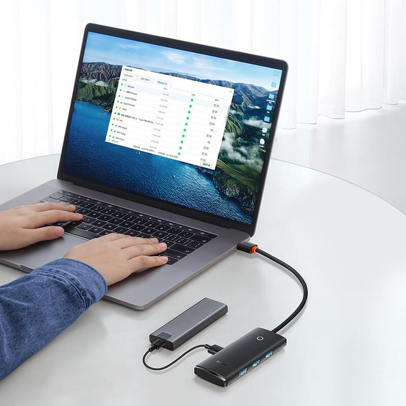 Need to check photo Baseus 4-Port USB-A HUB Adapter (USB-A to USB 3.0*4) 2m