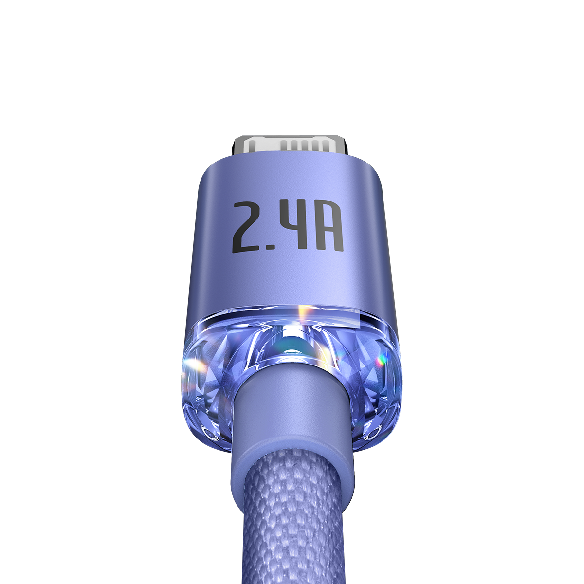 Baseus Crystal Shine Series Fast Charging Data Cable USB to iP 2.4A 1.2m Purple