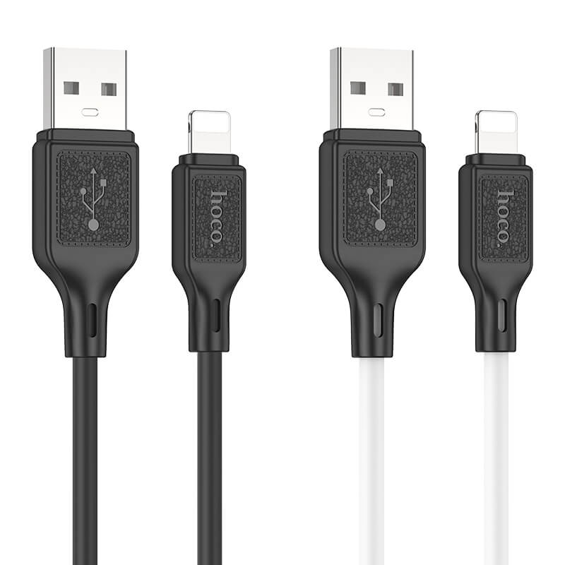 Hoco Cool Silicone USB-A to Lightning Charging Data Cable X90