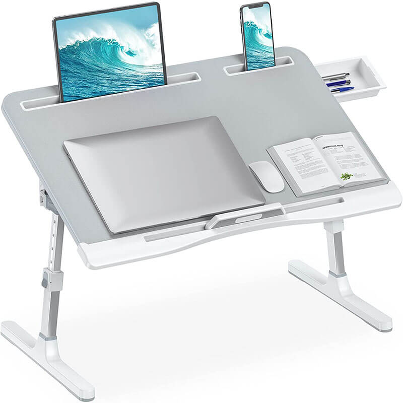SAIJI PVC Leather Foldable Laptop Bed Tray Desk F8L