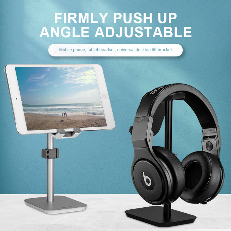 SAIJI Premium Metal Headphone Stand and Cell Phone Stand