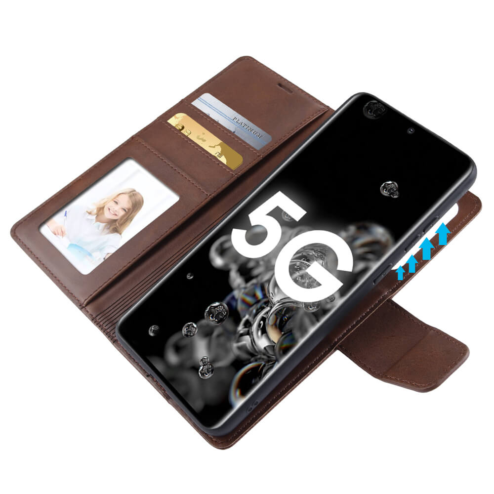 Samsung S10 Plus Luxury Hanman Leather Wallet Flip Case Cover With Magnet Back Case