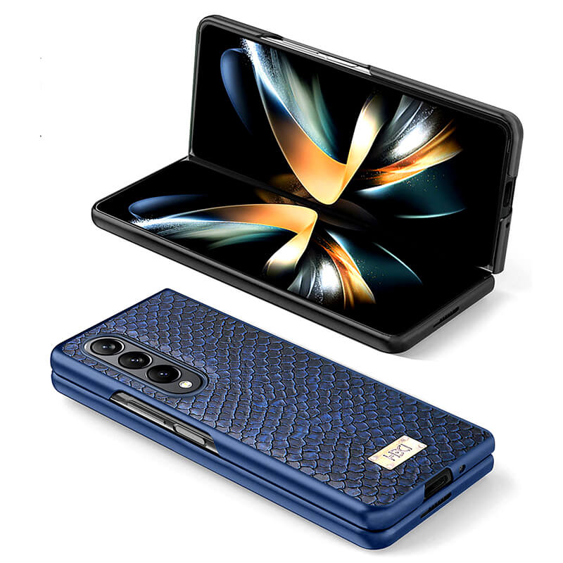 Samsung Galaxy Fold 3 HDD Crocodile Leather Foldable Shockproof Phone Case