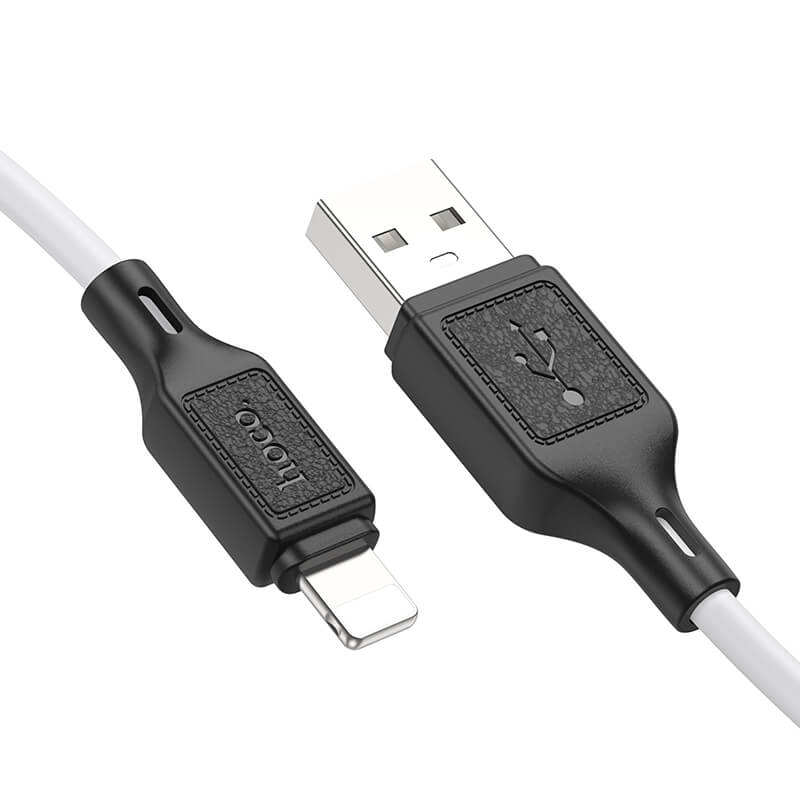 Hoco Cool Silicone USB-A to Lightning Charging Data Cable X90