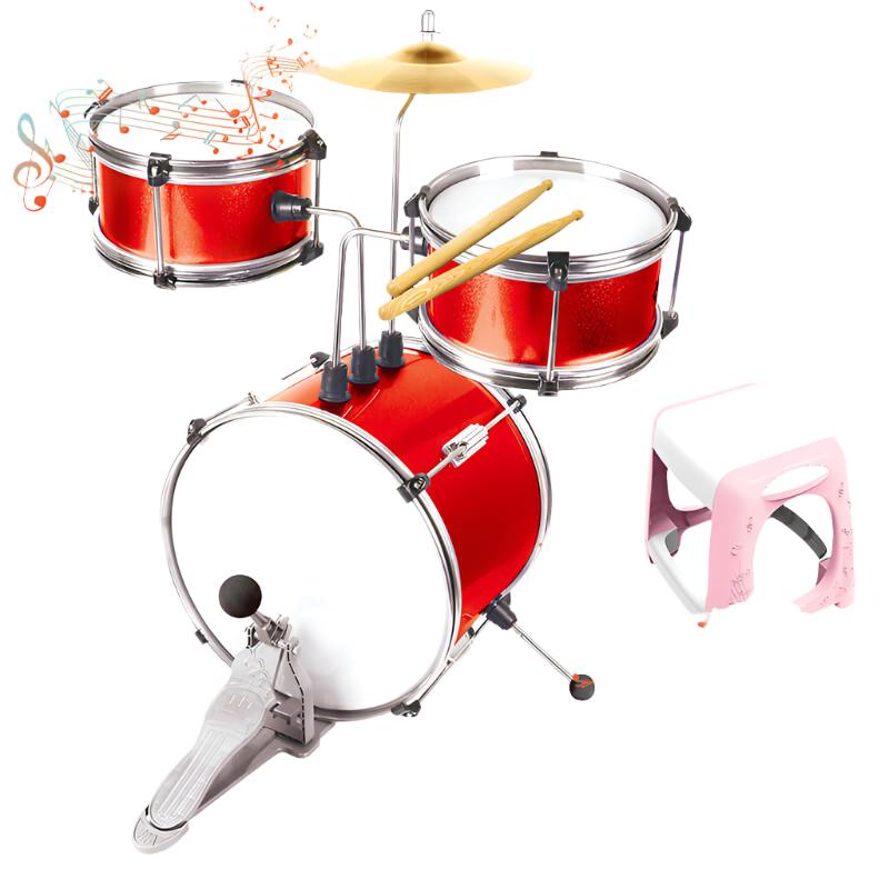 Mobie 3-Piece 14'' Drum Kit Drum Set for Kids and Beginners