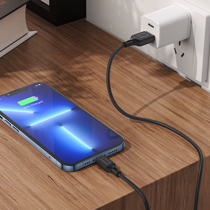 Hoco Cool Silicone USB-A to Lightning Charging Data Cable X90