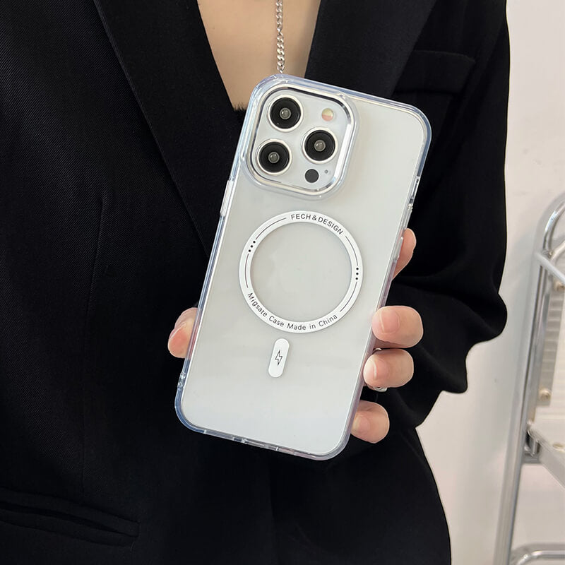 iPhone 12/12 Pro AllureEyes Colorful Frame Transparent Phone Case with Magsafe