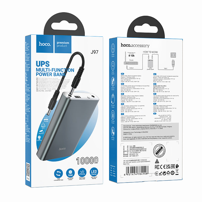 hoco. UPS Multi-Function Power Bank 10000mAh J97