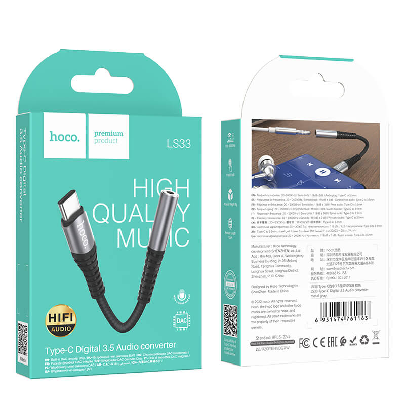 Hoco Type-C Digital 3.5mm Audio Converter LS33