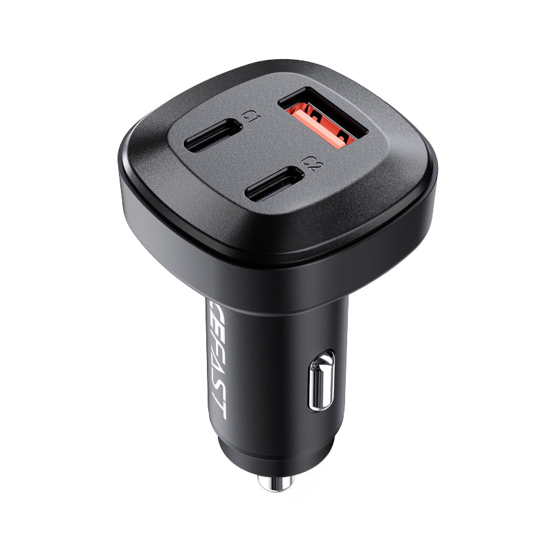 Acefast 66W (2C+A) Three-Port Metal Car Charger
