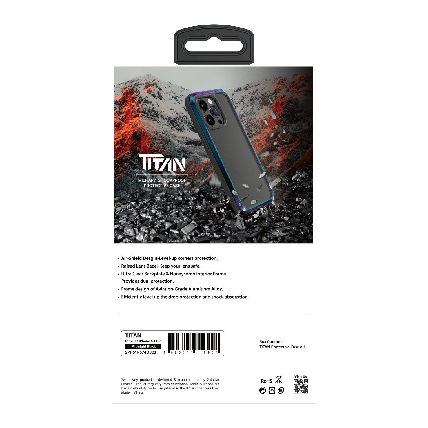 iPhone 14 Pro Max SwitchEasy Titan Drop Protection Phone Case