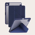 iPad 7th 10.2 2019 Silicone Flip Case with Built-in Pen Slot