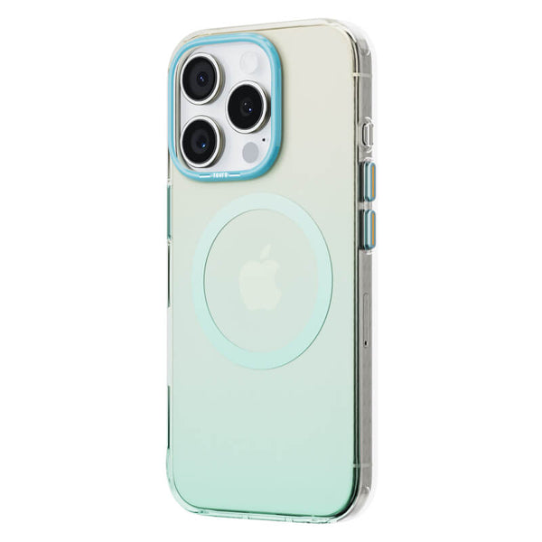 iPhone 16 Plus Grace Series Semi Transparent Magsafe Gradient Phone Case Bay Blue