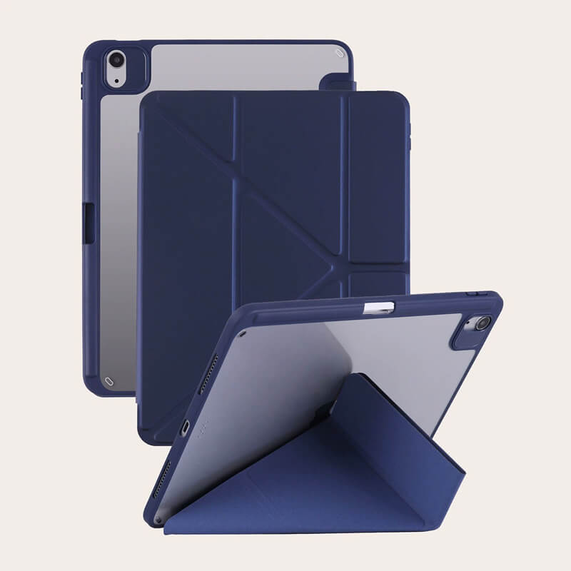 Silicone Flip Case with Built-in Pen Slot Compatible with iPad Air 4/Air 5