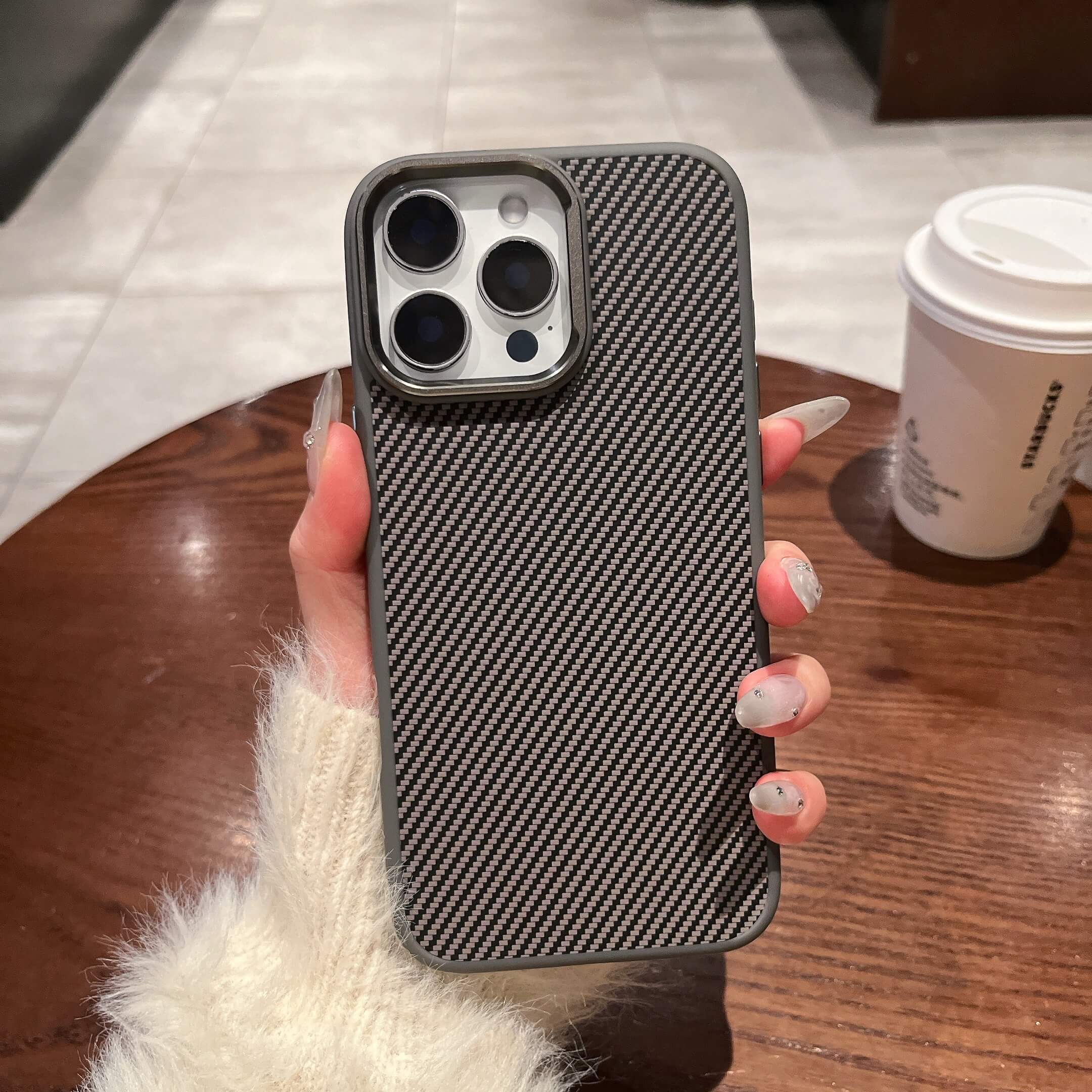 iPhone 13 Pro Carbide Series Carbon Fibre Magsafe Anti-Fingerprint Case
