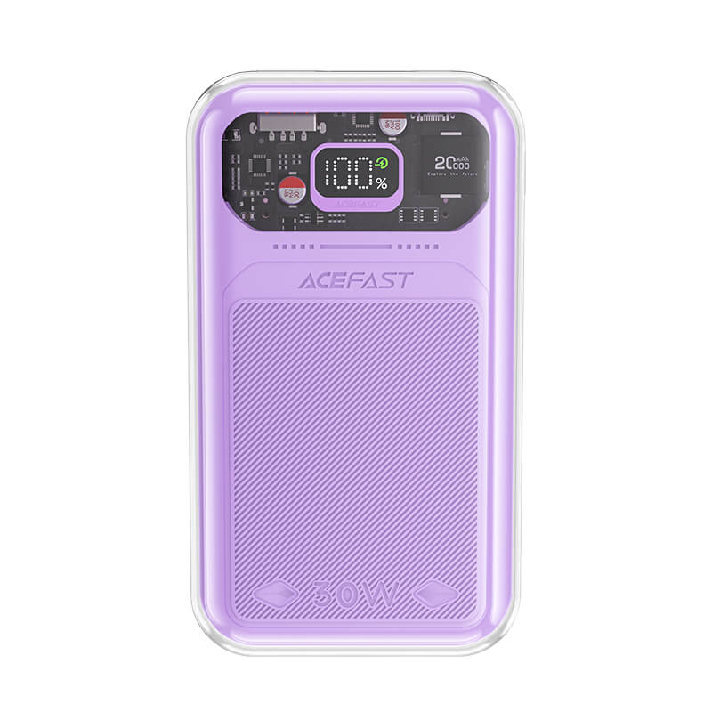 Acefast 30W 20000mAh Fast Charging Compact Power Bank M2 Purple