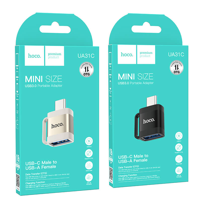 hoco Type-C to USB-A Multi-Device Compatibility OTG Adapter UA31C