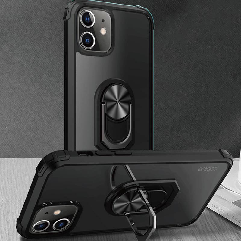 iPhone XS Max Transparent Full-Body Protective Phone Case with Phone Grip