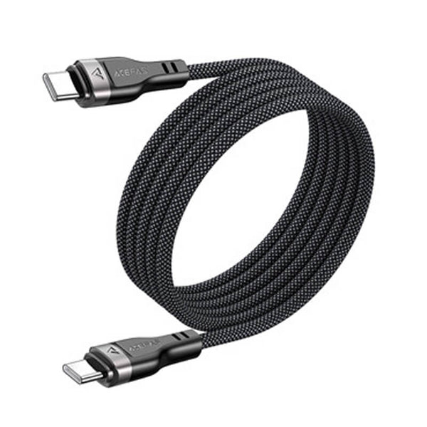 Acefast 60W Magnetic Braided Fast Charging Type C to Type C Data Cable 1.2m Black