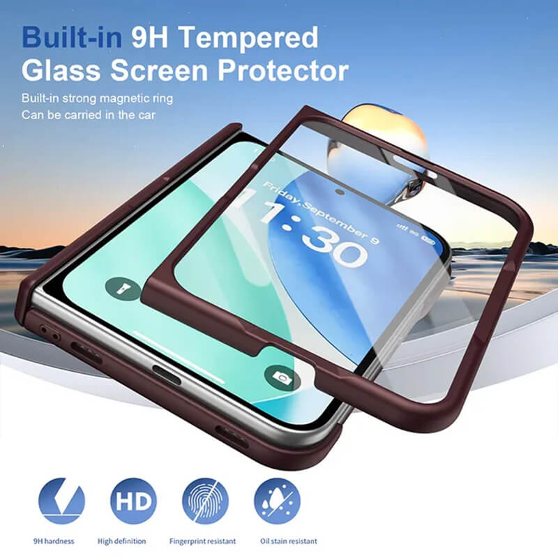 Snap Pro Magnetic case with Outer Screen Protector Compatible with iPhone Duo