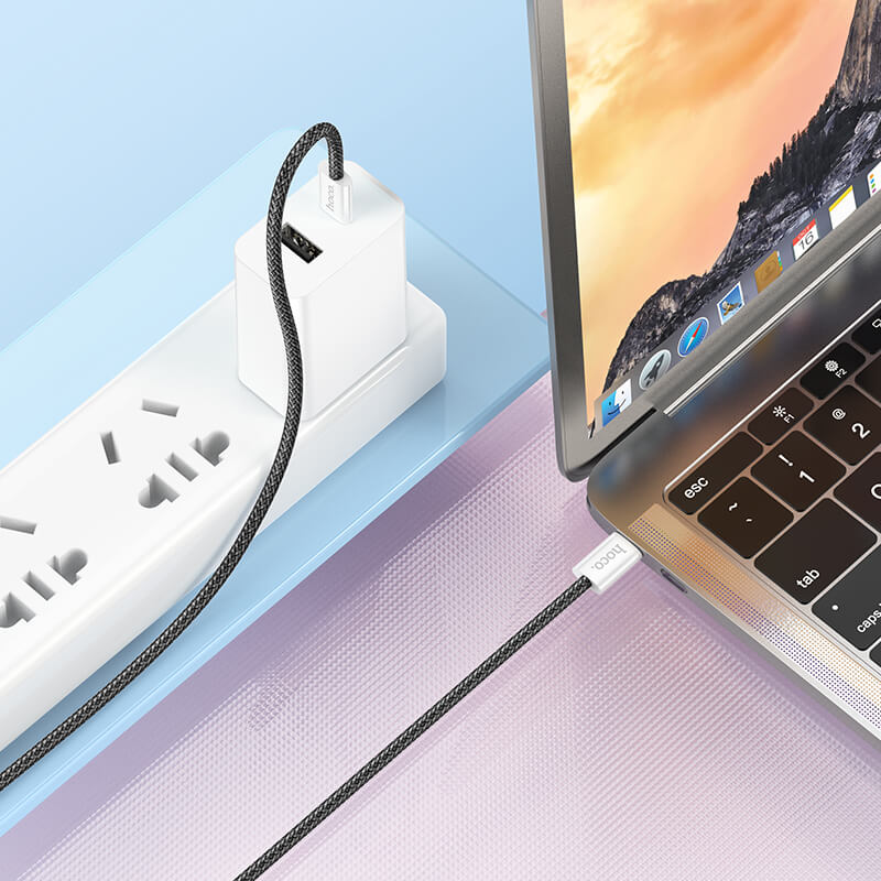 hoco Braided Type-C to Type-C 60W Fast Charging Data Cable 2m X104