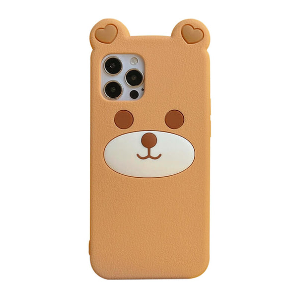 Suitable for iPhone Q Uncle Brown Bear Silicone Phone Case