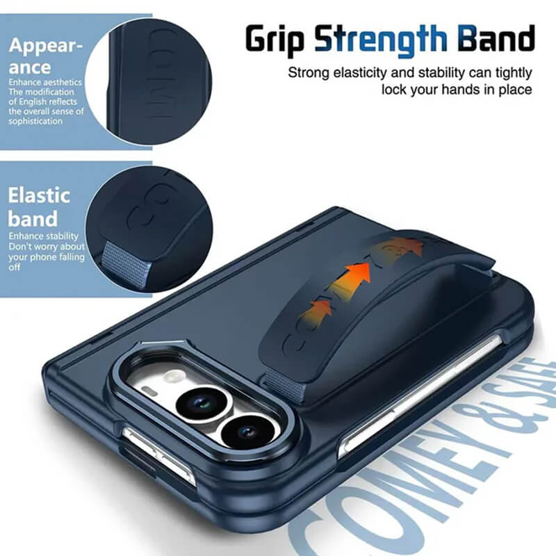 Gripsafe Lens stand Case with Outer Screen Protector Compatible with iPhone Duo