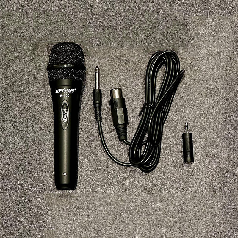 Mobie Handheld Wired Microphone Cardioid Dynamic Vocal 3M H-100 Black