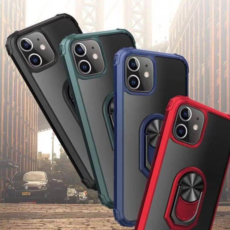 iPhone XS Max Transparent Full-Body Protective Phone Case with Phone Grip