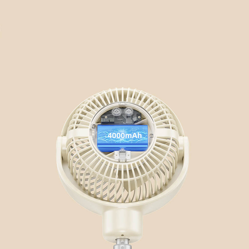 Mobie Multi Functional Portable 4 Speed Rotation Fan with Night Light White