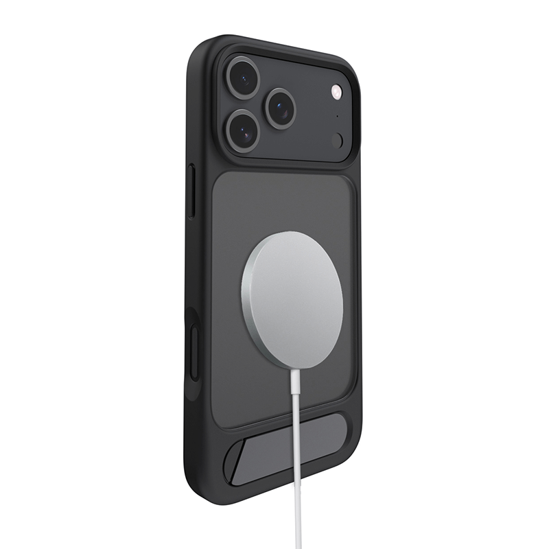 iPhone 17 Air Elvis Series All Around Protection Magsafe Phone Case with Invisible Stand Black