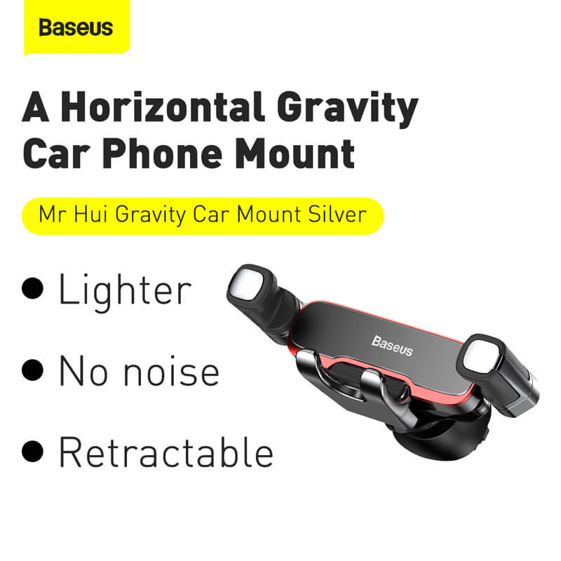 Baseus Mr Hui Gravity Mini Car Mount Holder Black