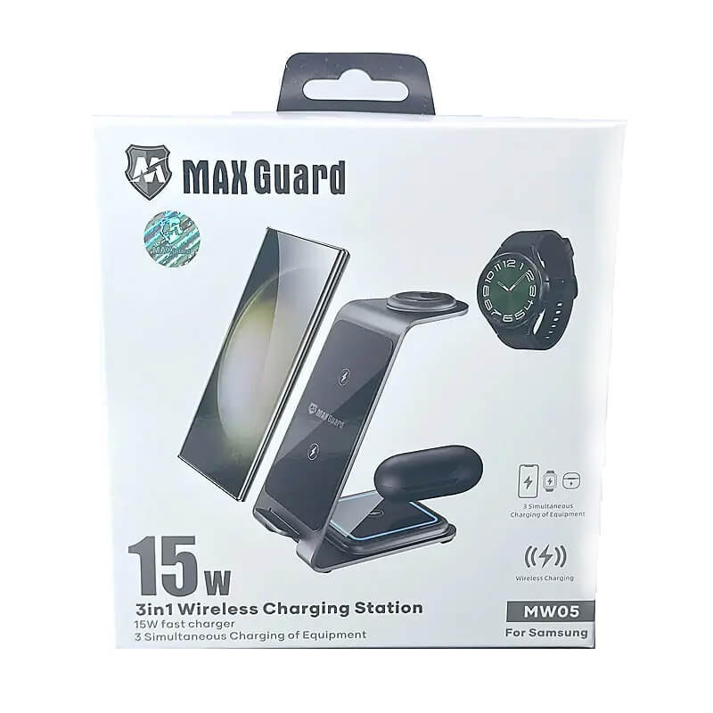 Desktop 3-in-1 Phone Samsung Watch Earbuds 15W Fast Wireless Charging Stand