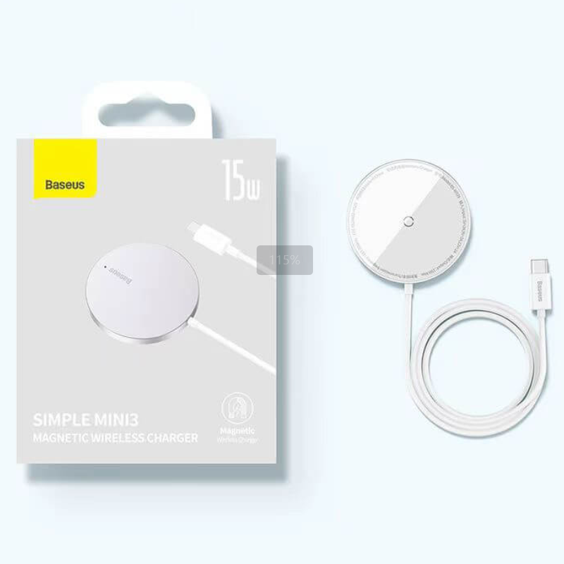 Baseus Lightweight Slim Magnetic 15W Wireless Qi Fast Universal Charger