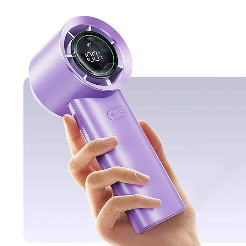 Mobie High-Speed Air-Conditioning Level Cooling Fan with 100-Speed Purple
