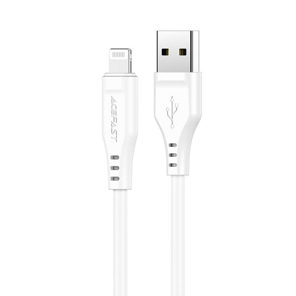 Acefast USB to Lightning Fast Charging Cable 2.4A 1.2m White