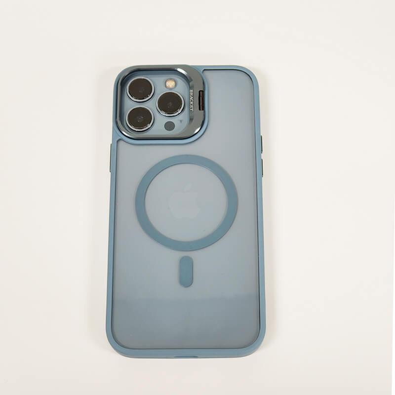 iPhone 13 Pro Max Lens Stand & Camera Lens Protector transparency MagSafe Phone Case Blue