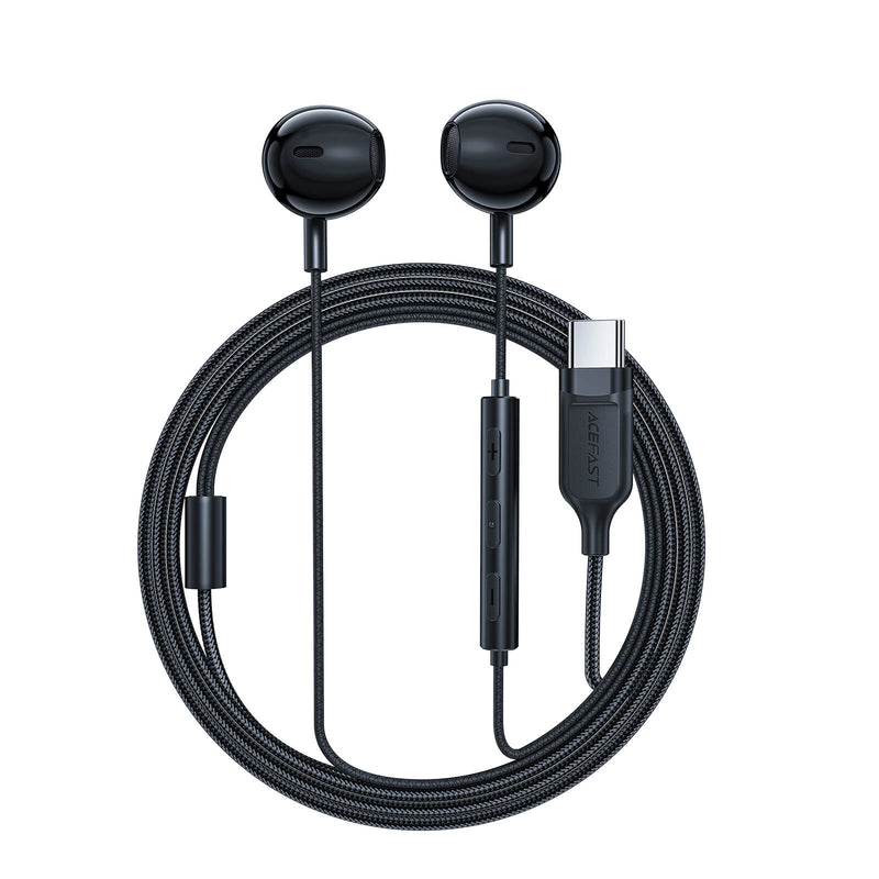 Acefast Type-C Wired Earphones With Microphone L2 Black