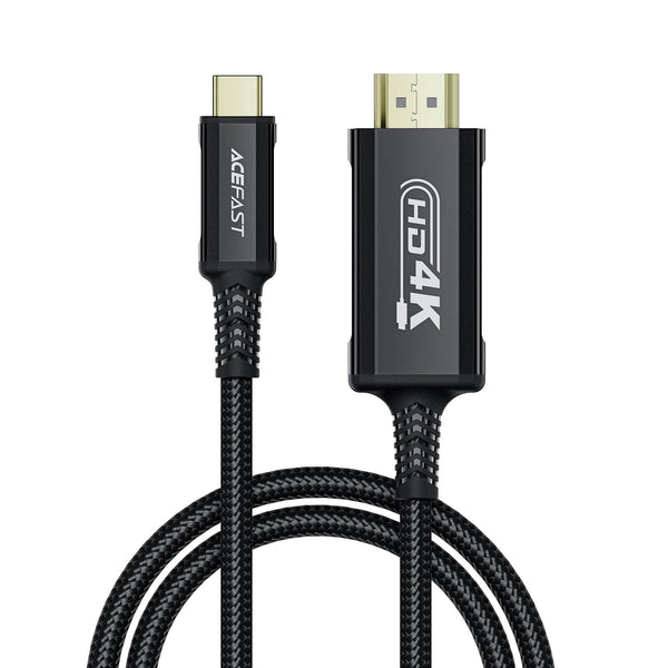 Acefast Gaming & Streaming Ultra HD Type-C to HDMI 4K Adapter Cable 1.8m Black