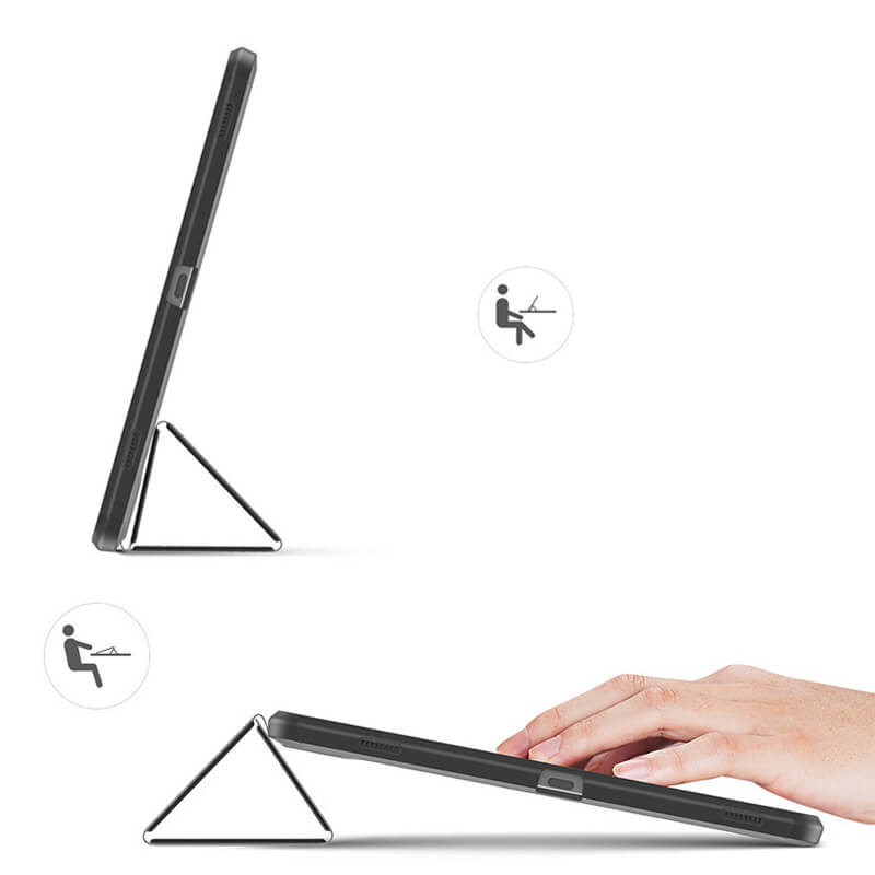 iPad Pro 11" 2021 2022 Elysian Series Luxury PU Leather Tablet Case Stand with Pen Slot Black