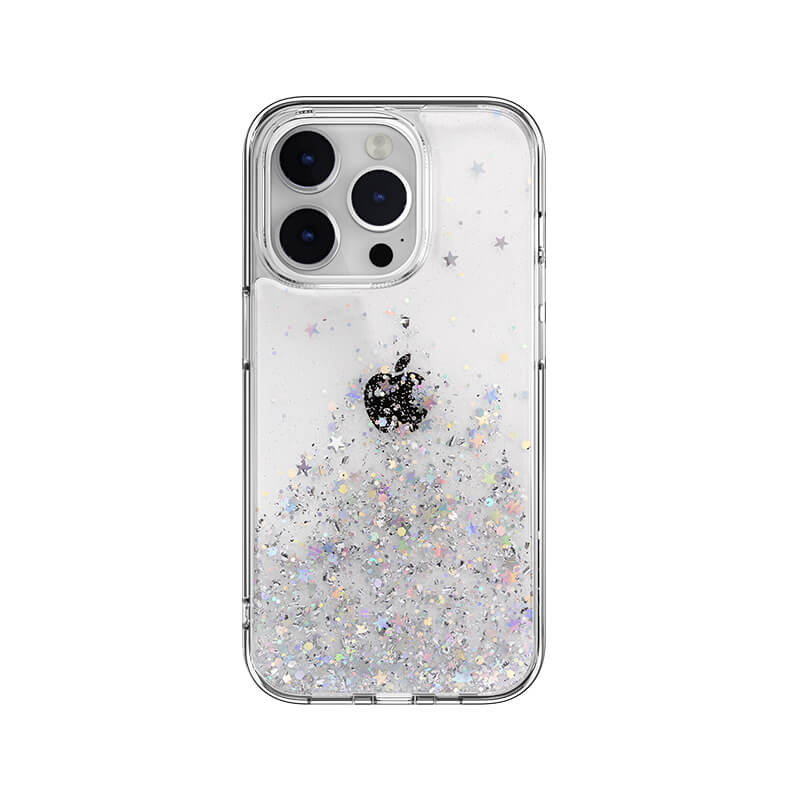 iPhone 15 Plus Galactic Series Star Sand Anti Drop Phone Case Clear