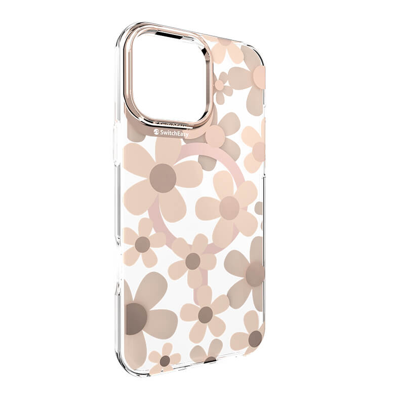 iPhone 16 Pro Fleur 3D Patterned Series Shockproof MagSafe Phone Case Rose