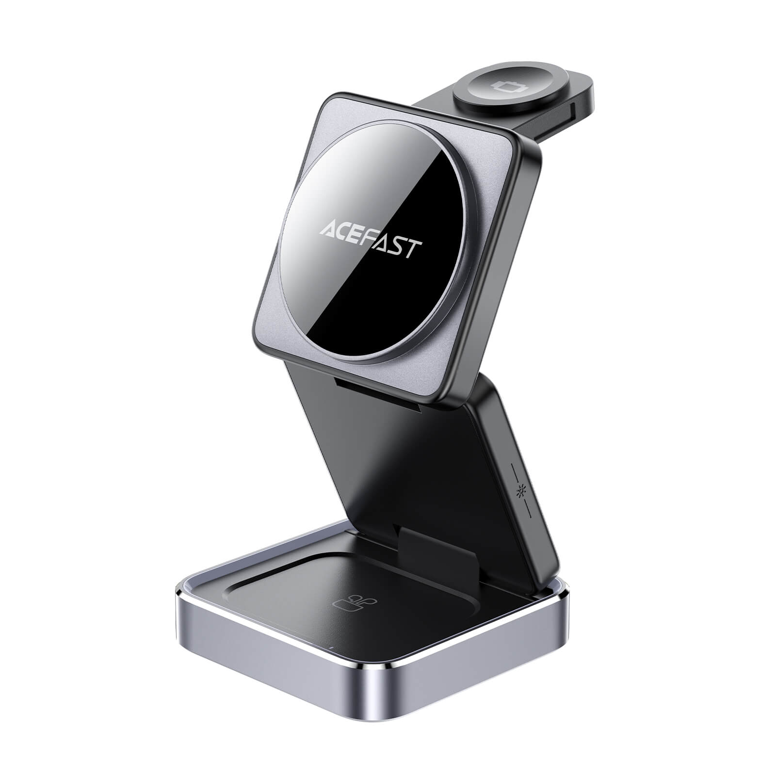 Acefast 15W 3-in-1 Foldable Magnetic Wireless Charging Stand with Ambient Light E20 Black