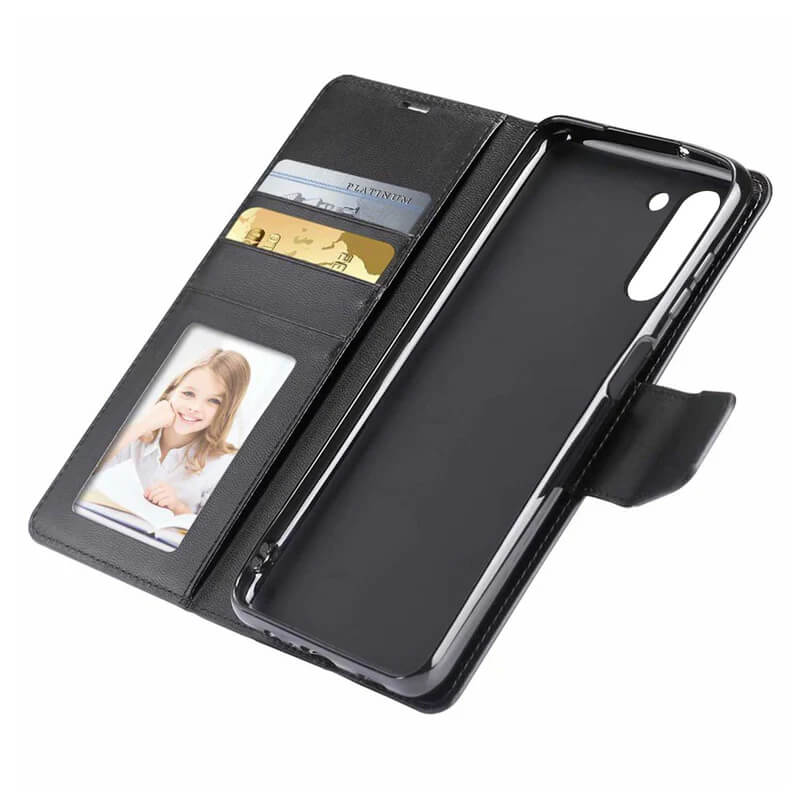 Samsung Galaxy A04s Hanman Mill Series Leather Wallet Flip Case Black