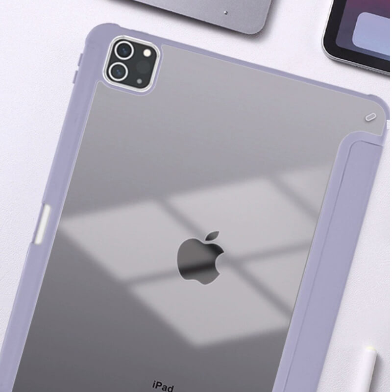 Silicone Flip Case with Built-in Pen Slot Compatible with iPad Air 4th 10.9 2020