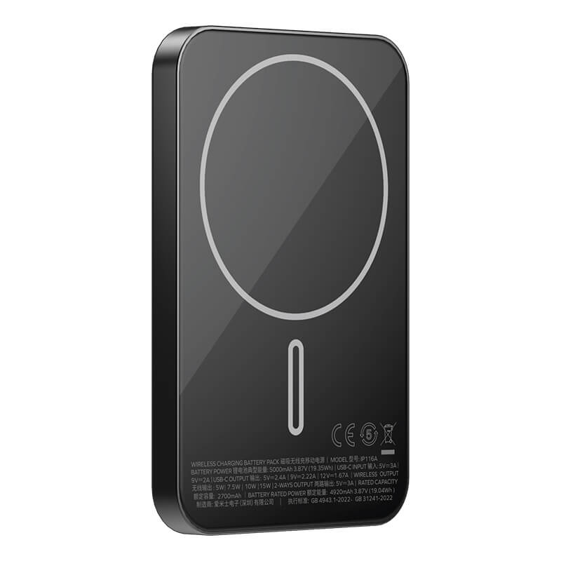 Pre Order |  Momax Magsafe Wireless Power Bank PD 20W 5000mAh IP116A Black