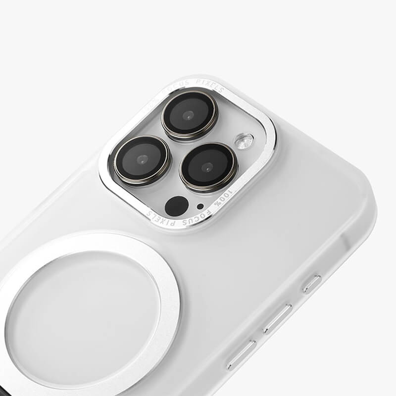 iPhone 15 Pro Tempered Glass Individual Camera Lens Protector Silver